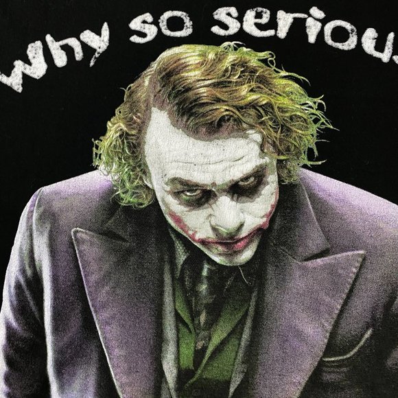 Vintage The Dark Knight Joker T Shirt Mens Large Why So Serious Heath Ledger - Picture 3 of 9
